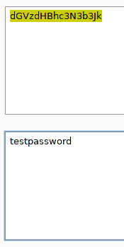 Obtained the password after applying Base64 decoding algorithm